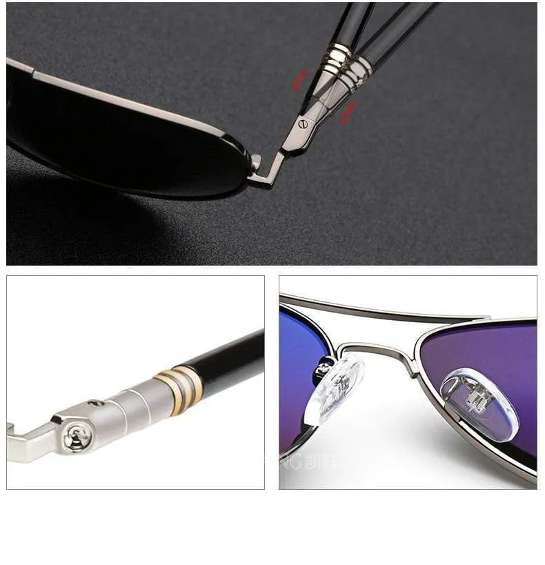 Polarisierte Sonnenbrille für Herren und Damen, Vintage-Sonnenbrille für Autofahrer, Pilotenbrille, Markendesigner, schwarze Sonnenbrille für Herren und Damen, UV400