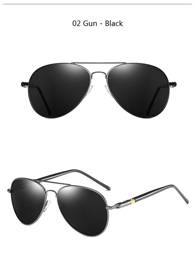 Polarisierte Sonnenbrille für Herren und Damen, Vintage-Sonnenbrille für Autofahrer, Pilotenbrille, Markendesigner, schwarze Sonnenbrille für Herren und Damen, UV400