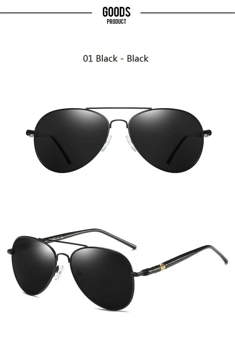 Polarisierte Sonnenbrille für Herren und Damen, Vintage-Sonnenbrille für Autofahrer, Pilotenbrille, Markendesigner, schwarze Sonnenbrille für Herren und Damen, UV400