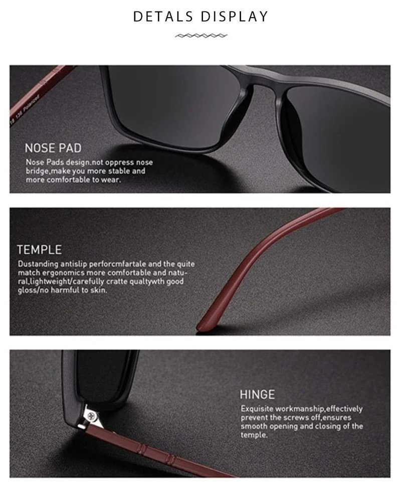 Polarisierte Sonnenbrille für Herren, zum Autofahren, Sonnenbrille für Männer, Vintage, Reisen, Angeln, klassische Sonnenbrille, 400