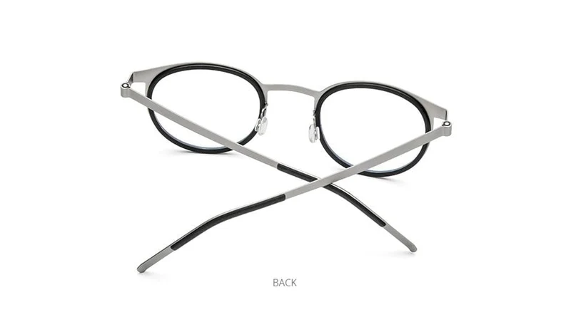 Acetate Titanium Alloy Eyeglasses Frame Männer Frauen Round Prescription Myopia Optische Brille Korean Screwless Eyewear 98625