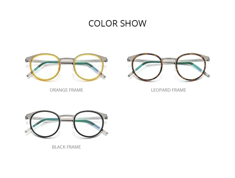 Acetate Titanium Alloy Eyeglasses Frame Männer Frauen Round Prescription Myopia Optische Brille Korean Screwless Eyewear 98625