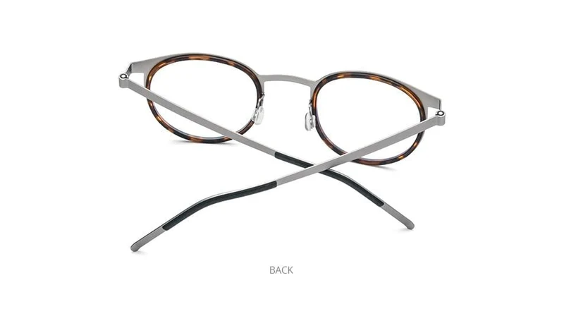 Acetate Titanium Alloy Eyeglasses Frame Männer Frauen Round Prescription Myopia Optische Brille Korean Screwless Eyewear 98625