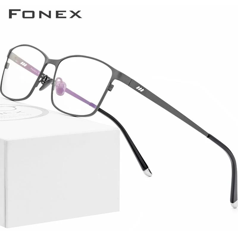 Titan Brillenrahmen Männer Square Eyewear Male Classic Volloptische Brillenfassungen Gafas Oculos 8505