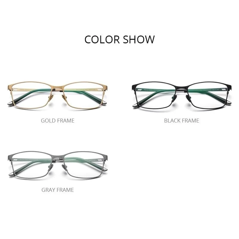 Titan Brillenrahmen Männer Square Eyewear Male Classic Volloptische Brillenfassungen Gafas Oculos 8505