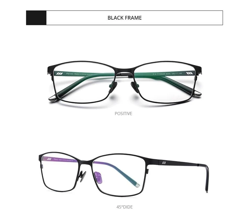 Titan Brillenrahmen Männer Square Eyewear Male Classic Volloptische Brillenfassungen Gafas Oculos 8505