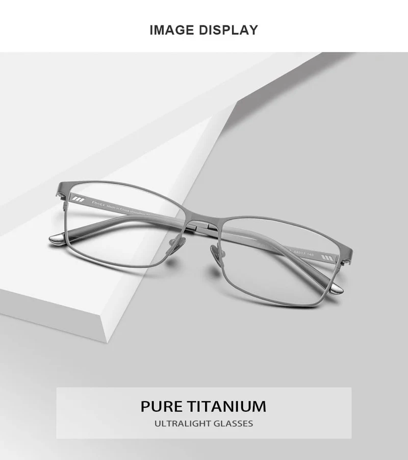 Titan Brillenrahmen Männer Square Eyewear Male Classic Volloptische Brillenfassungen Gafas Oculos 8505