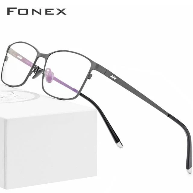 Titan Brillenrahmen Männer Square Eyewear Male Classic Volloptische Brillenfassungen Gafas Oculos 8505