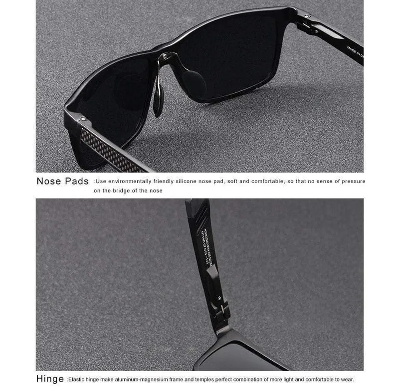 Polarisierte Sonnenbrille für Männer aus Aluminium-Magnesium, Sonnenbrille für Autofahrer, rechteckige Sonnenbrillen für Männer, Oculos Masculino