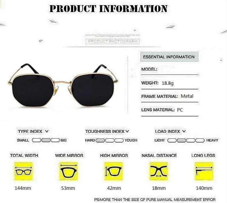 Männer Sunglases Hexagon sonnenbrille NEUE Frauen Metall Rahmen Angeln Brille Gold tee Brillen lentes de sol hombre okulary UV400