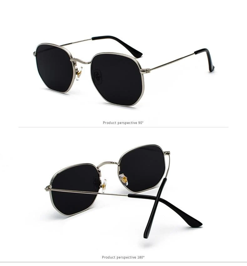 Männer Sunglases Hexagon sonnenbrille NEUE Frauen Metall Rahmen Angeln Brille Gold tee Brillen lentes de sol hombre okulary UV400
