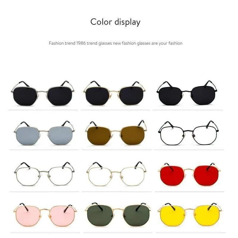 Männer Sunglases Hexagon sonnenbrille NEUE Frauen Metall Rahmen Angeln Brille Gold tee Brillen lentes de sol hombre okulary UV400