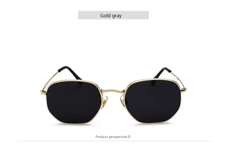 Männer Sunglases Hexagon sonnenbrille NEUE Frauen Metall Rahmen Angeln Brille Gold tee Brillen lentes de sol hombre okulary UV400