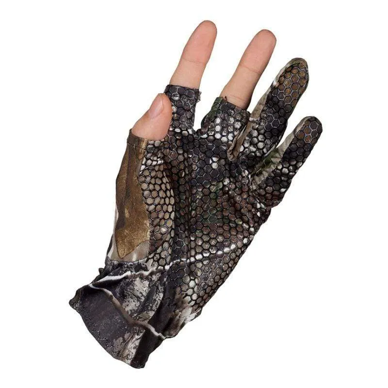 Angelhandschuhe Camouflage Anti-Rutsch elastische dünne Fäustlinge 3 Finger geschnitten Camping Radfahren Jagd Halbfingerhandschuhe