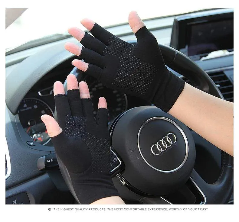 Handschuhe Halbfinger Mann Frau Frühling Sommer Neue Dünne Stil Rutschfeste Autofahren Halbfinger Handschuhe Unisex SZ109N