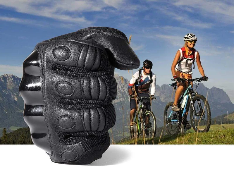 Schwarz Moto Motocross Handschuh Männer Leder Motorrad Vollfinger Handschuhe Radfahren Fahrrad Reiten BMX Enduro Arbeit Fäustlinge Sommer