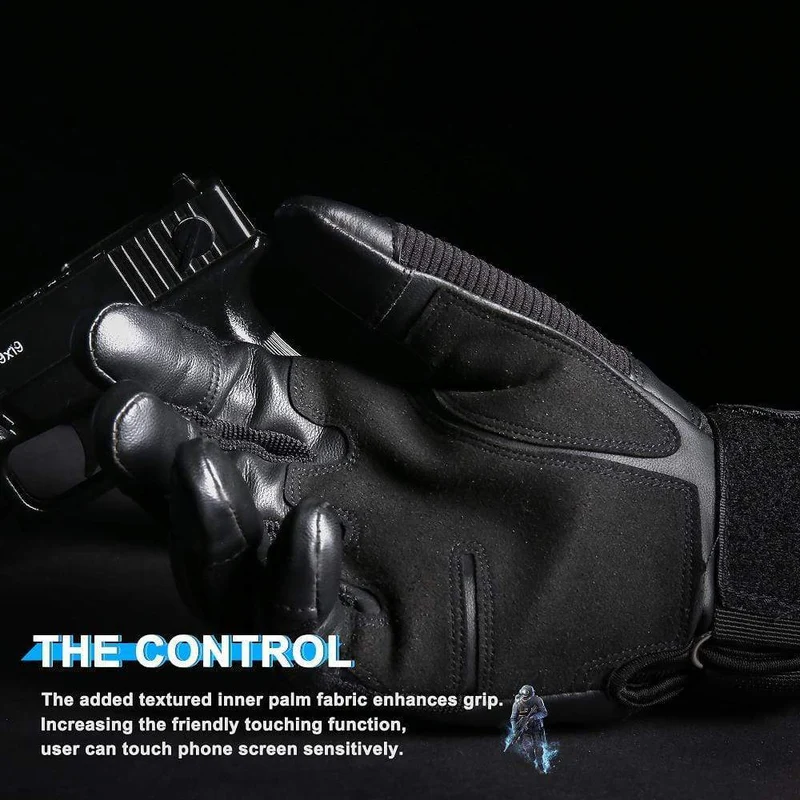 Schwarz Moto Motocross Handschuh Männer Leder Motorrad Vollfinger Handschuhe Radfahren Fahrrad Reiten BMX Enduro Arbeit Fäustlinge Sommer