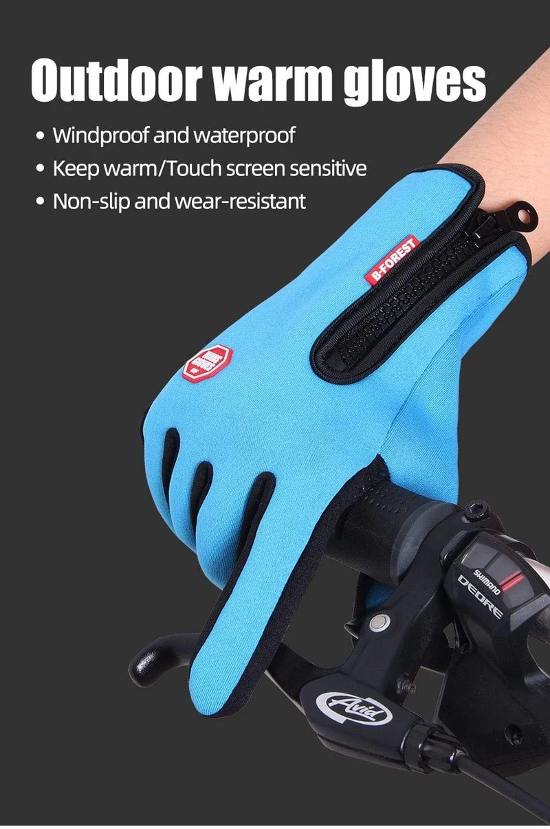 Winter Warme Fahrradhandschuhe Fitness Hochwertige Männer Frauen Winddichte Fahrrad Motorrad Angelhandschuhe Vollfinger Touchscreen Ski