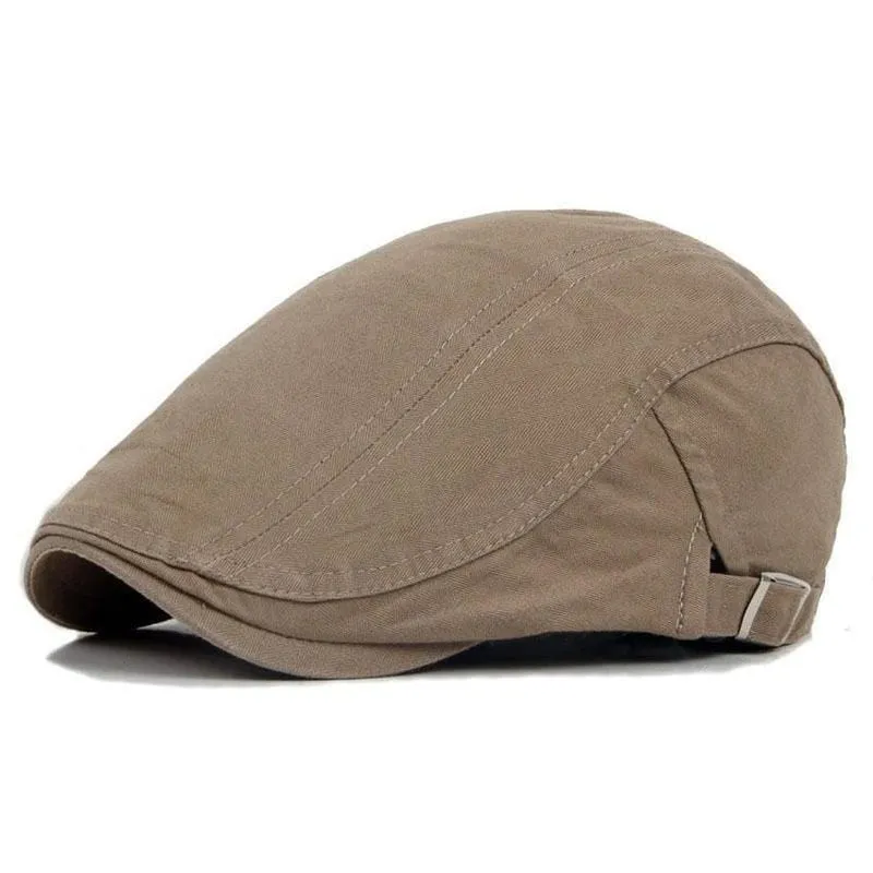 Herren-Sommer-Gatsby-Mütze, Efeu-Mütze, zum Fahren, flache Entenschnabel-Cabbie-Baumwoll-Newsboy-Mütze