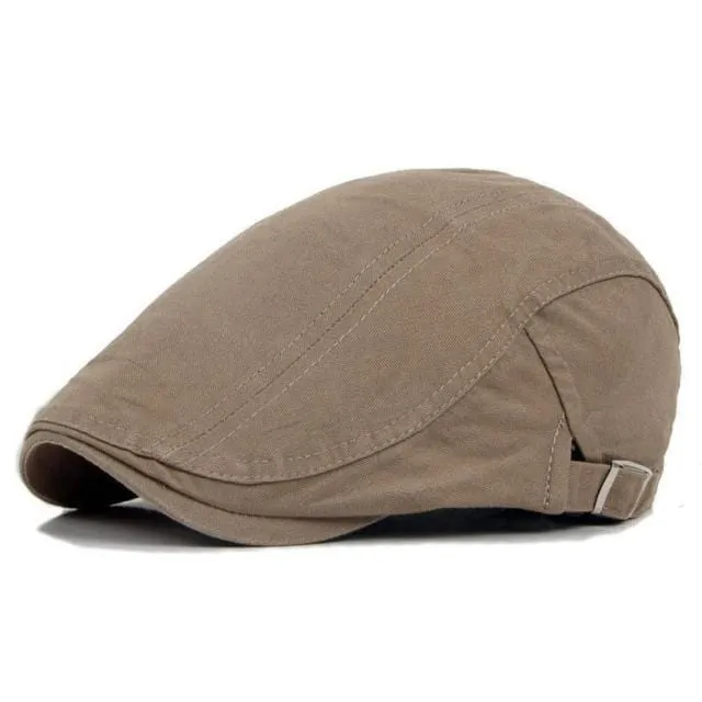 Herren-Sommer-Gatsby-Mütze, Efeu-Mütze, zum Fahren, flache Entenschnabel-Cabbie-Baumwoll-Newsboy-Mütze