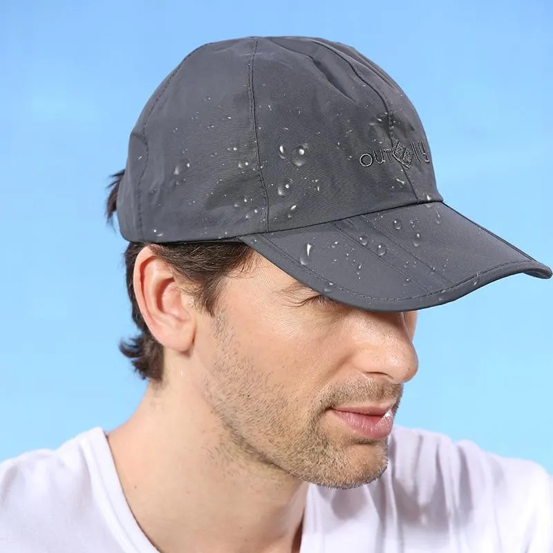 Atmungsaktive wasserdichte Schirmmütze für Outdoor-Reisen, Bergsteigen, faltbar, Anti-UV-Sonnenhut für Herren