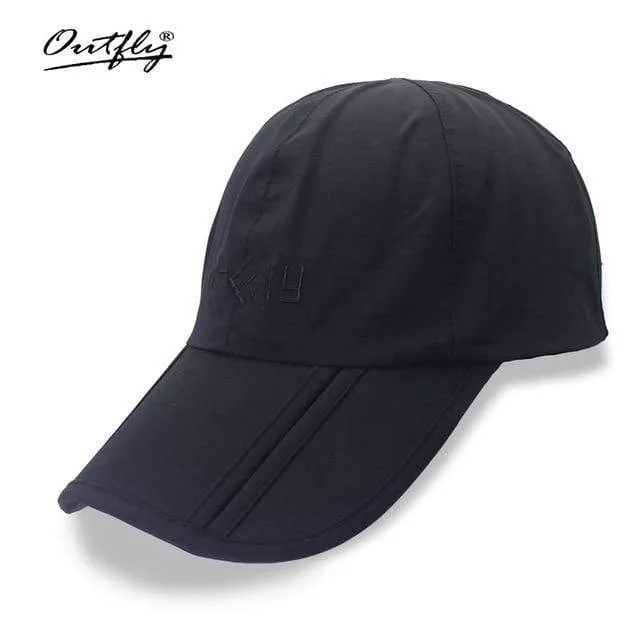 Atmungsaktive wasserdichte Schirmmütze für Outdoor-Reisen, Bergsteigen, faltbar, Anti-UV-Sonnenhut für Herren