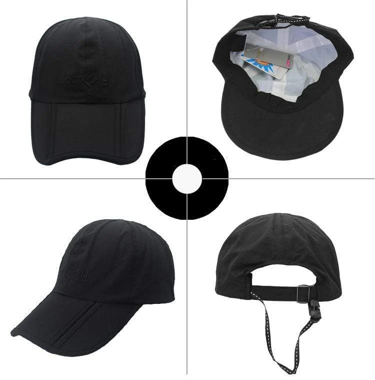 Atmungsaktive wasserdichte Schirmmütze für Outdoor-Reisen, Bergsteigen, faltbar, Anti-UV-Sonnenhut für Herren