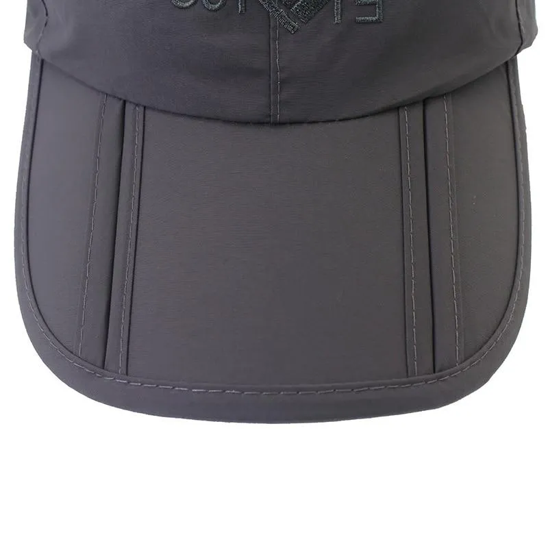 Atmungsaktive wasserdichte Schirmmütze für Outdoor-Reisen, Bergsteigen, faltbar, Anti-UV-Sonnenhut für Herren