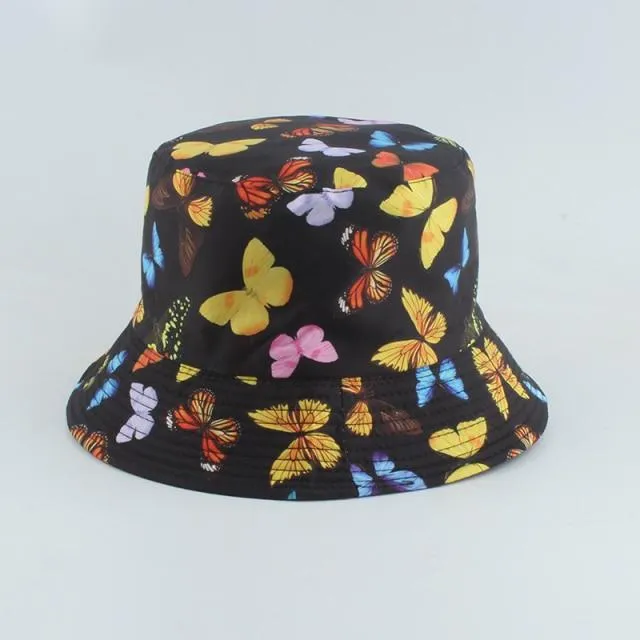 Galaxy Stars Print Panamahut Mütze Wende-Eimerhut Sommer Sonnenhüte für Damen Herren Gorro