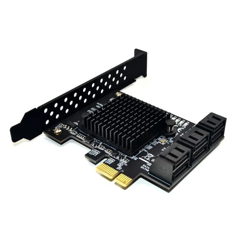 6/4 Port SATA III PCIe Karte, PCIe SATA III Controller Karte zu 6 GB/s interner Adapter Konverter PCI SATA 3.0 Erweiterungskarten-Riser