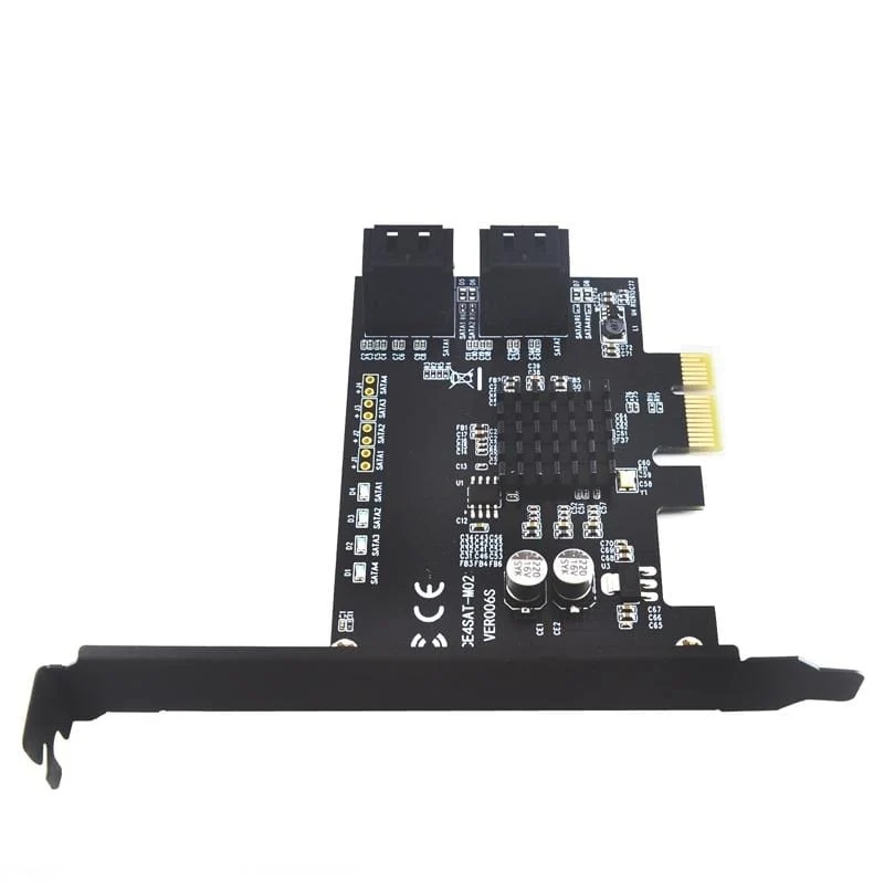 6/4 Port SATA III PCIe Karte, PCIe SATA III Controller Karte zu 6 GB/s interner Adapter Konverter PCI SATA 3.0 Erweiterungskarten-Riser