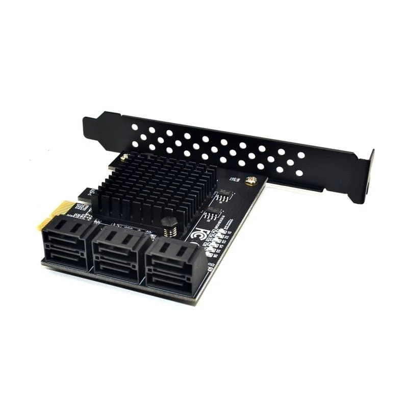6/4 Port SATA III PCIe Karte, PCIe SATA III Controller Karte zu 6 GB/s interner Adapter Konverter PCI SATA 3.0 Erweiterungskarten-Riser
