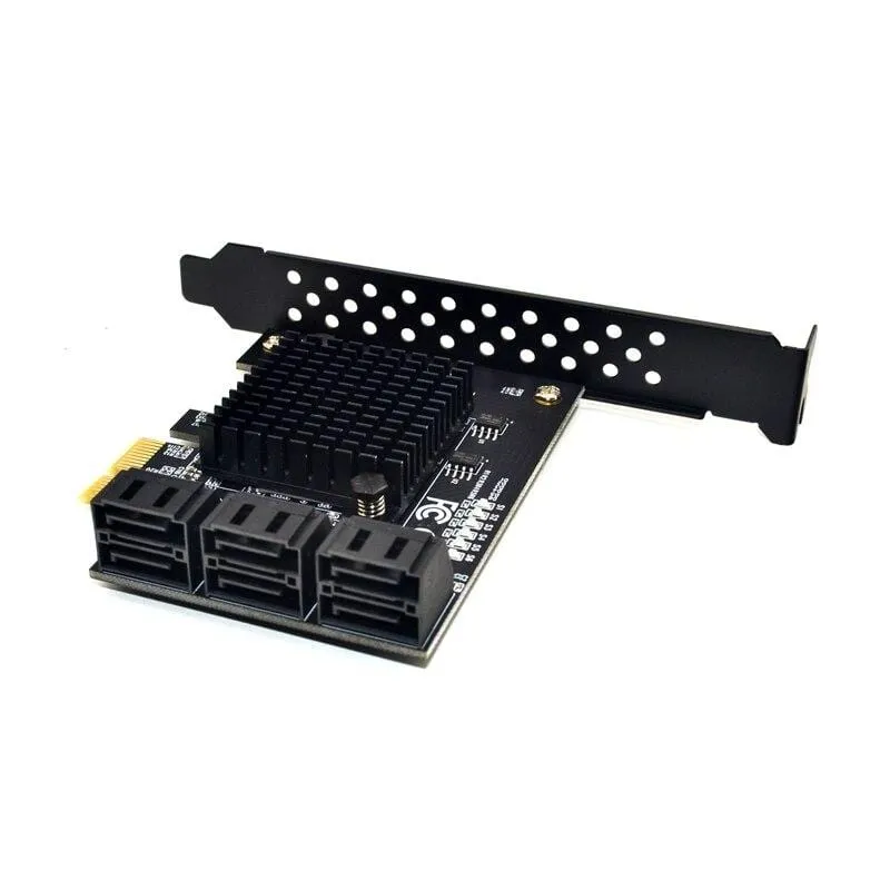 6/4 Port SATA III PCIe Karte, PCIe SATA III Controller Karte zu 6 GB/s interner Adapter Konverter PCI SATA 3.0 Erweiterungskarten-Riser