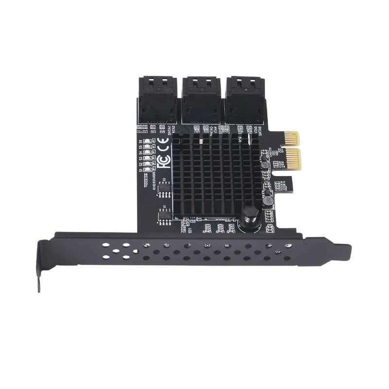 6/4 Port SATA III PCIe Karte, PCIe SATA III Controller Karte zu 6 GB/s interner Adapter Konverter PCI SATA 3.0 Erweiterungskarten-Riser