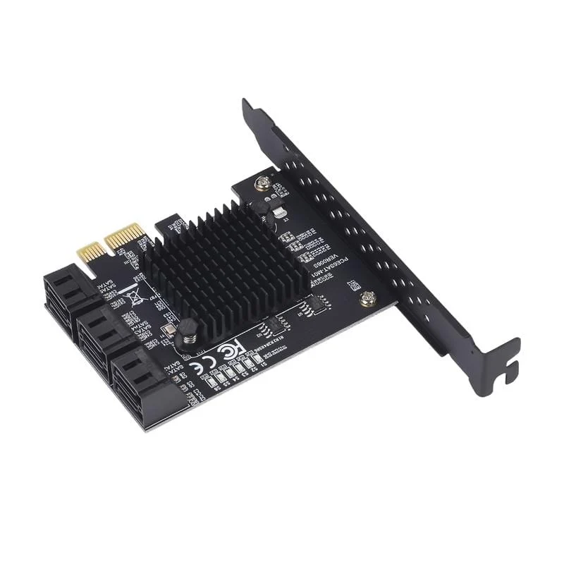 6/4 Port SATA III PCIe Karte, PCIe SATA III Controller Karte zu 6 GB/s interner Adapter Konverter PCI SATA 3.0 Erweiterungskarten-Riser
