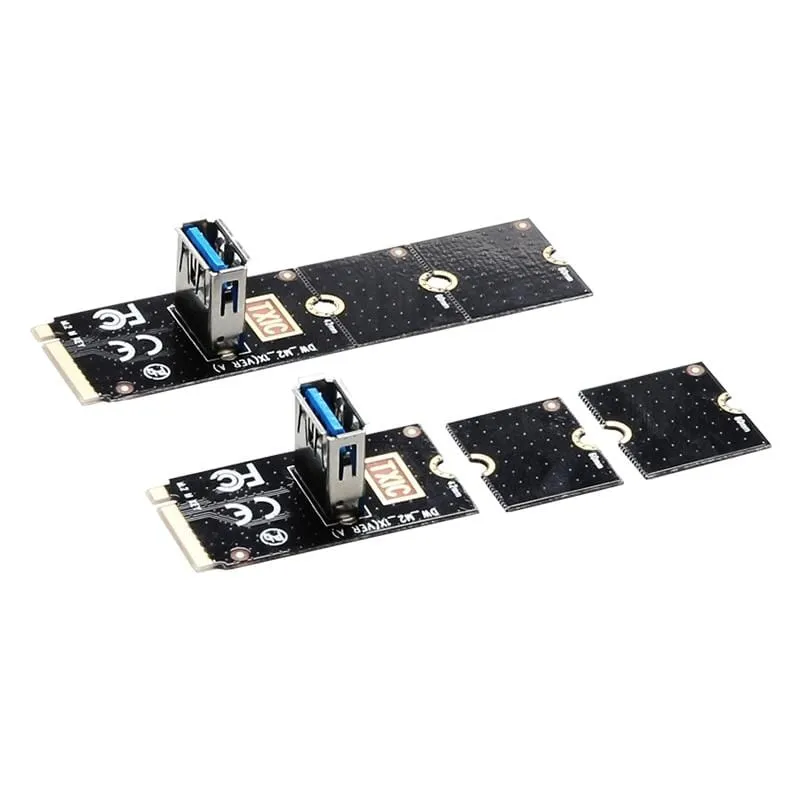 NGFF zu PCI-E Riser Card M2 Slot zu PCIe Erweiterungskarte Konverter USB 3.0 Extender Adapter für Grafikkarten für BTC Miner