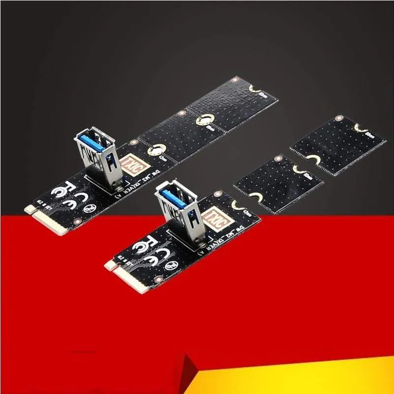 NGFF zu PCI-E Riser Card M2 Slot zu PCIe Erweiterungskarte Konverter USB 3.0 Extender Adapter für Grafikkarten für BTC Miner