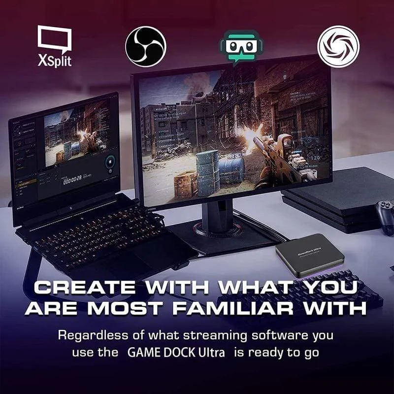 HDMI-Game-Capture-Karte, Live-Stream und Aufnahme in 4K30P oder 1080P 120 Hz, HDR-Video-Pass-Through mit bis zu 240 Bildern pro Sekunde, extrem niedrige Latenz