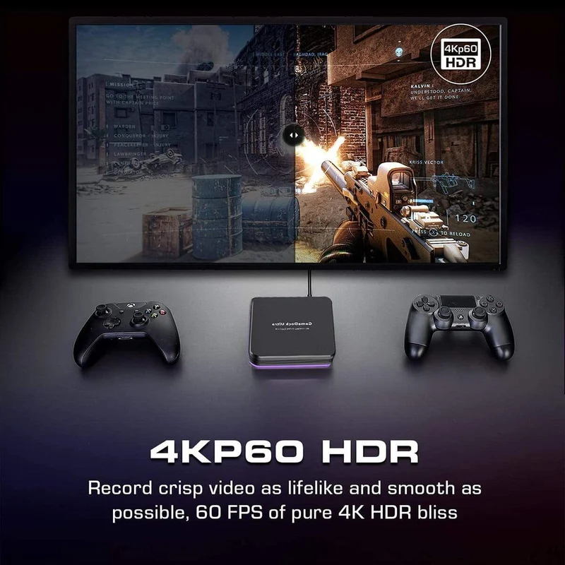 HDMI-Game-Capture-Karte, Live-Stream und Aufnahme in 4K30P oder 1080P 120 Hz, HDR-Video-Pass-Through mit bis zu 240 Bildern pro Sekunde, extrem niedrige Latenz