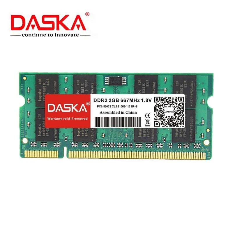 Marke DDR2 RAM 2 GB Laptop-Speicher Notebook SO-DIMM 800 667 MHz 200 Pin 1.8 V lebenslange Garantie