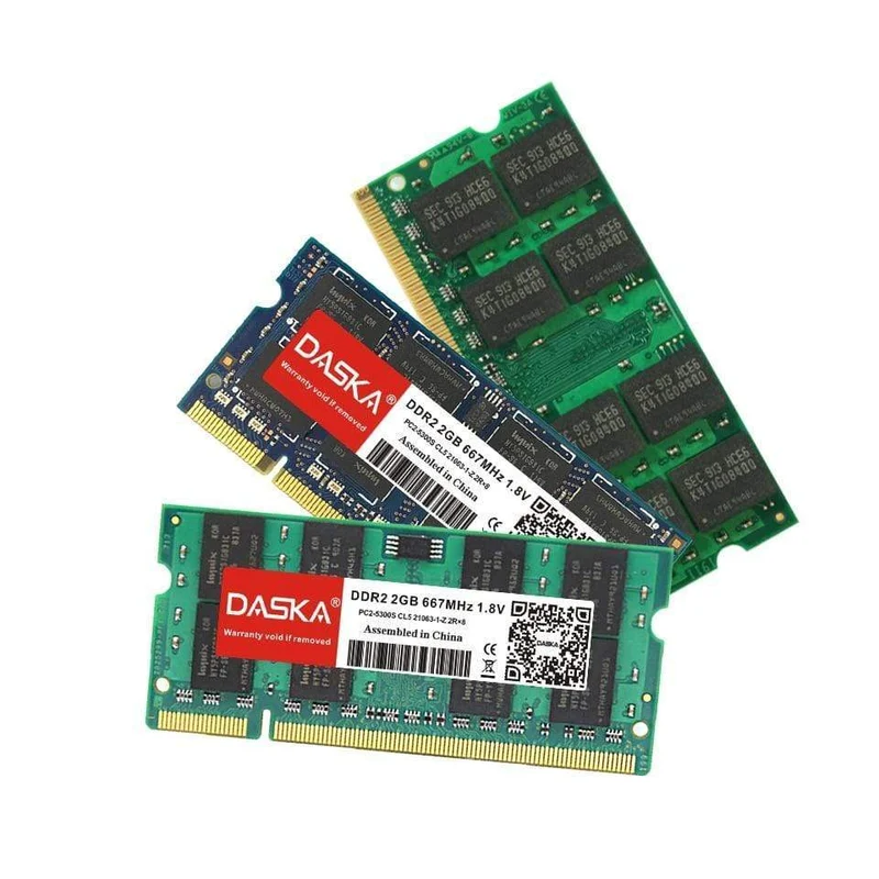 Marke DDR2 RAM 2 GB Laptop-Speicher Notebook SO-DIMM 800 667 MHz 200 Pin 1.8 V lebenslange Garantie