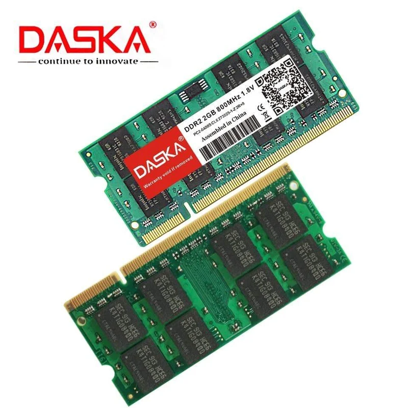 Marke DDR2 RAM 2 GB Laptop-Speicher Notebook SO-DIMM 800 667 MHz 200 Pin 1.8 V lebenslange Garantie