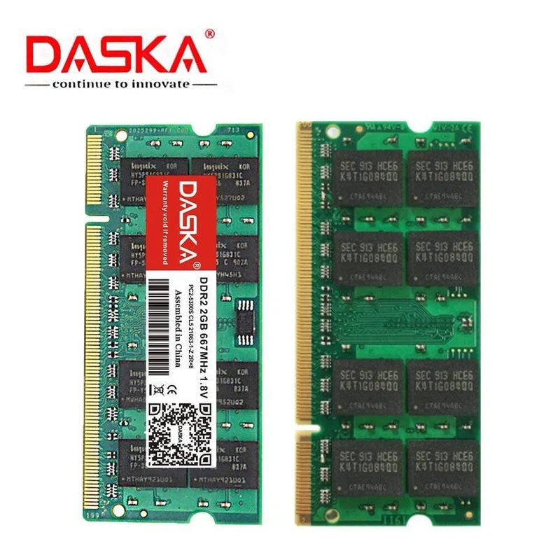 Marke DDR2 RAM 2 GB Laptop-Speicher Notebook SO-DIMM 800 667 MHz 200 Pin 1.8 V lebenslange Garantie