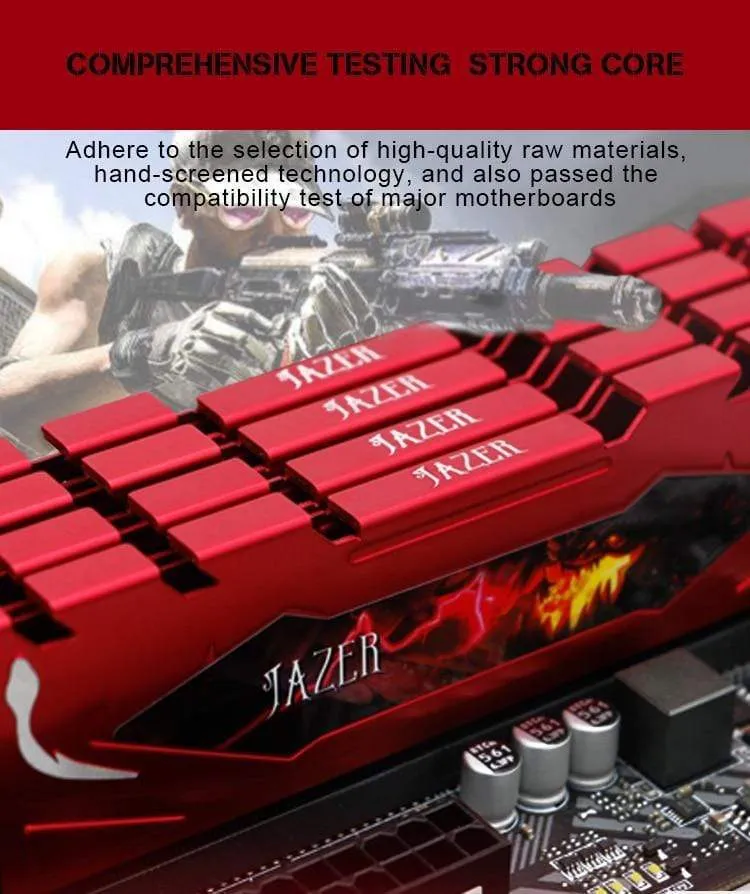 Memoria Ram Ddr3 Speicher Ram Modul Desktop 1333 MHz 1600 MHz 4 GB/8 GB DDR3 Ram Pc3-12800 mit Kühlkörper