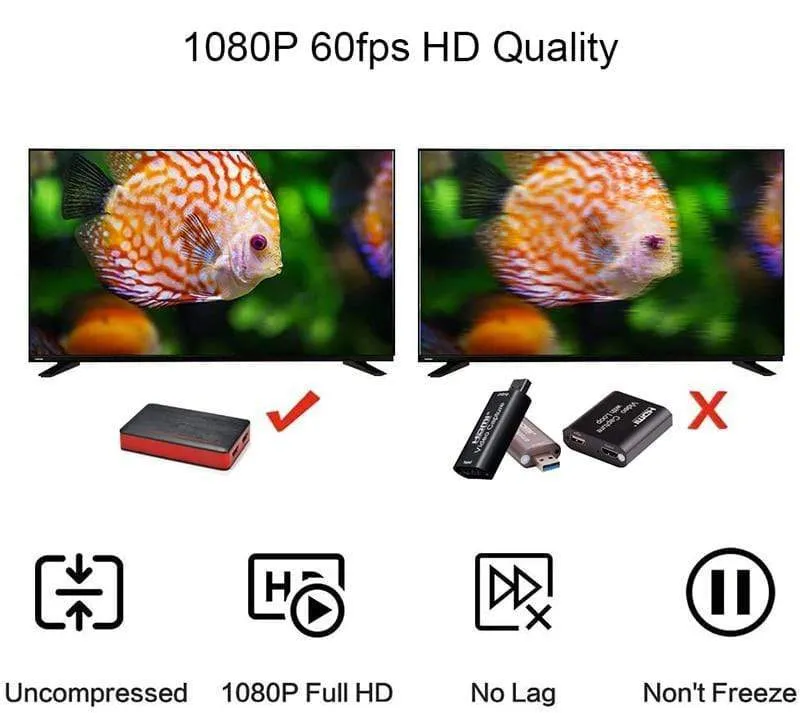 261 1080P 60fps Audio-Video-Aufnahmekarte für iOS-Telefonspiel HD-Kamera-Aufnahmebox HDMI auf USB 3.0 PC Live-Streaming-Platte