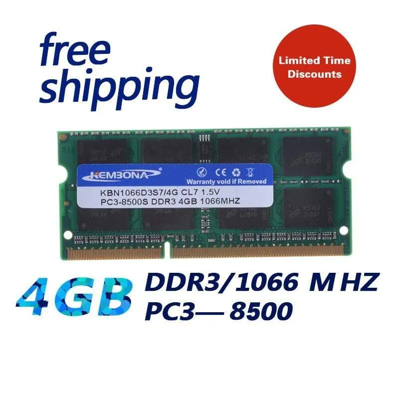 Versiegelter DDR3 1066/PC3 8500 4 GB Laptop-RAM-Speicher, kompatibel mit allen Motherboards/Kostenloser Versand!!!