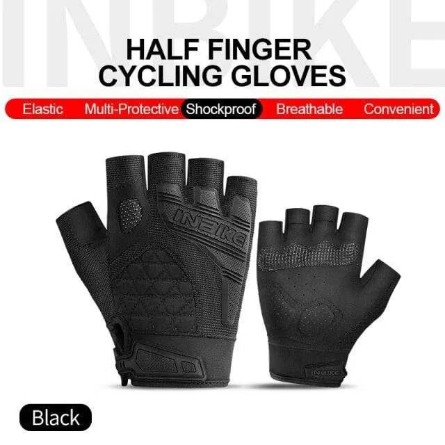 Motorradhandschuhe Halbfinger Fingerlose Motorradhandschuhe Herren Damen Sommer Atmungsaktiv Radfahren Stoßfest MTB Sport Gym