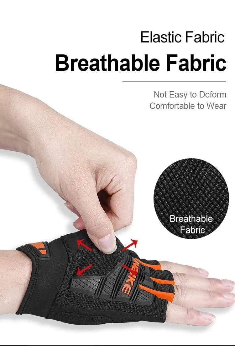Motorradhandschuhe Halbfinger Fingerlose Motorradhandschuhe Herren Damen Sommer Atmungsaktiv Radfahren Stoßfest MTB Sport Gym