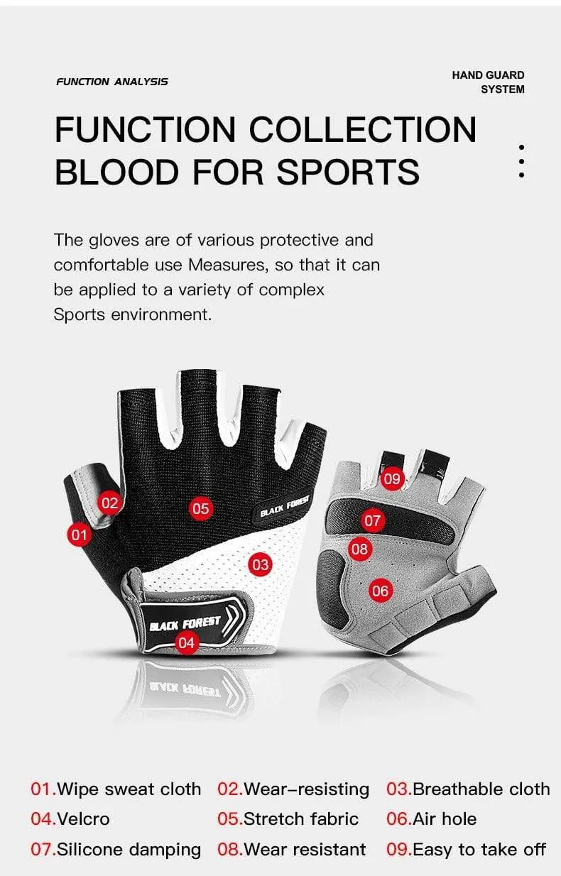 Fahrradhandschuhe Rutschfeste MTB-Handschuhe Mountainbike Halbfingerhandschuhe Männer Sommer Fahrrad Gym Fitness Sport guantes moto