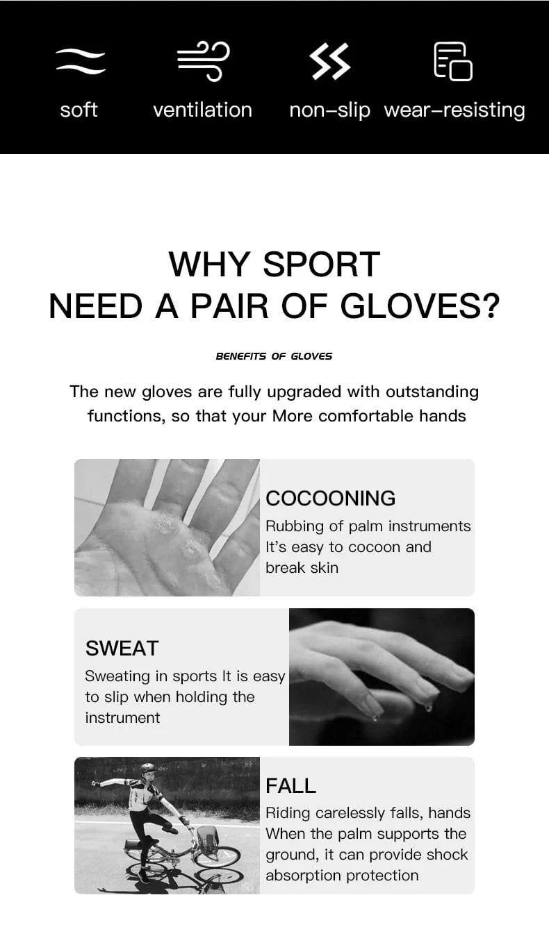Fahrradhandschuhe Rutschfeste MTB-Handschuhe Mountainbike Halbfingerhandschuhe Männer Sommer Fahrrad Gym Fitness Sport guantes moto